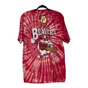 Buc-ee's Red Tie-Dye Women's Short Sleeve Tee